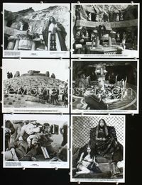 2q449 CONAN THE BARBARIAN 6 8x10 stills '82 includes cool candid of director John Milius by camera!