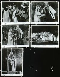 2q504 MAGIC SWORD 5 8x10 movie stills '61 Basil Rathbone, Estelle Winwood, Gary Lockwood