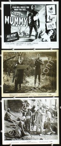 2q578 MUMMY 3 8x10 movie stills '59 great images of Christopher Lee as the monster!
