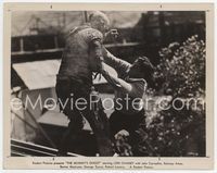 2q323 MUMMY'S GHOST 8x10 R48 great close up of Lon Chaney in full makeup & bandages attacking man!
