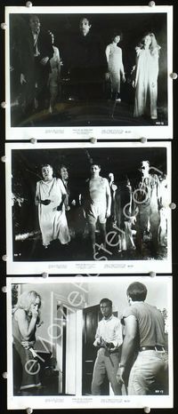 2q580 NIGHT OF THE LIVING DEAD 3 8x10s '68 George Romero, 2 great zombie images, plus Jones & O'Dea!