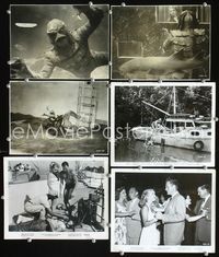 2q469 REVENGE OF THE CREATURE 6 7x9.5s '55 three great monster images, plus John Agar & Lori Nelson!