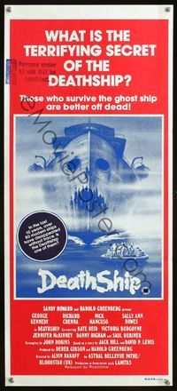 2q140 DEATH SHIP Australian daybill poster '80 those who survive are better off dead, cool art!