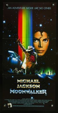 2q194 MOONWALKER Australian daybill poster '88 great sci-fi art of pop music legend Michael Jackson!