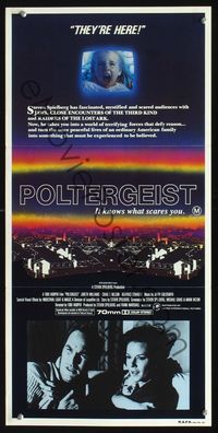 2q209 POLTERGEIST Australian daybill '82 Tobe Hooper classic, cool different image, they're here!