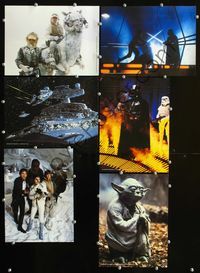 2q283 EMPIRE STRIKES BACK 6 deluxe color 8x11s '80 images of Yoda, Darth Vader, Luke, Han & Leia!