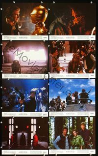 2q409 RETURN OF THE JEDI 8 8x10 mini LCs '83 Mark Hamill, Harrison Ford, Carrie Fisher, Chewbacca