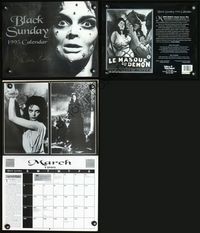 2q010 BLACK SUNDAY signed calendar for 1995 '95 by Barbara Steele, great photo & art images!