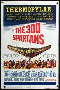 2r030 300 SPARTANS one-sheet movie poster '62 Richard Egan, the mighty battle of Thermopylae!