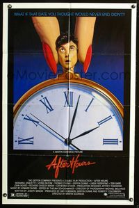 2r038 AFTER HOURS style B one-sheet '85 Martin Scorsese, Rosanna Arquette, great art by Mattelson!