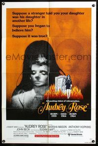 2r074 AUDREY ROSE one-sheet '77 Susan Swift, Anthony Hopkins, a haunting vision of reincarnation!