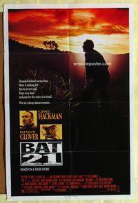 2r086 BAT 21 one-sheet movie poster '88 Gene Hackman, Danny Glover, Vietnam war!