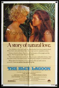2r109 BLUE LAGOON one-sheet movie poster '80 sexy young Brooke Shields & Christopher Atkins!