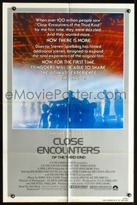 2r152 CLOSE ENCOUNTERS OF THE THIRD KIND S.E. 1sheet '80 Steven Spielberg's classic with new scenes!