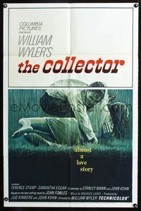 2r154 COLLECTOR one-sheet movie poster '65 art of Terence Stamp & Samantha Eggar, William Wyler