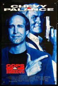 2r164 COPS & ROBBERSONS one-sheet movie poster '94 great image of Chevy Chase with Jack Palance!