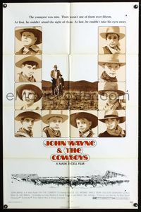 2r172 COWBOYS one-sheet movie poster '72 John Wayne & the Cowboys, Bruce Dern, Robert Carradine
