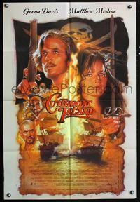 2r182 CUTTHROAT ISLAND DS int'l one-sheet '95 Drew Struzan art of pirate Matt Modine & Geena Davis!