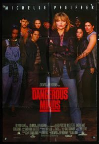 2r186 DANGEROUS MINDS DS int'l one-sheet poster '95 tough teacher Michelle Pfeiffer, George Dzundza