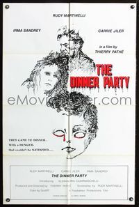 2r211 DINNER PARTY int'l one-sheet movie poster '76 Rudy Martinelli, Carrie Jiler, Irma Sandrey