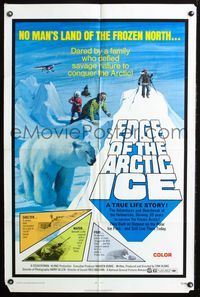 2r237 EDGE OF THE ARCTIC ICE one-sheet movie poster '72 True story of an Arctic family!
