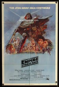 2r243 EMPIRE STRIKES BACK style B 1sheet '80 George Lucas sci-fi classic, cool artwork by Tom Jung!