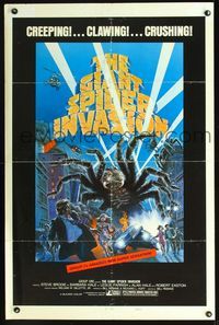 2r306 GIANT SPIDER INVASION style B 1sh '75 cool art of really big bugs terrorizing city by Musso!