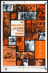 2r352 HAVING A WILD WEEKEND one-sheet poster '65 great images of The Dave Clark 5, rock & roll!