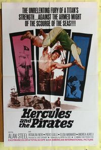 2r371 HERCULES & THE PIRATES one-sheet movie poster '64 Sansone contro il corsaro nero, Sergio Ciani