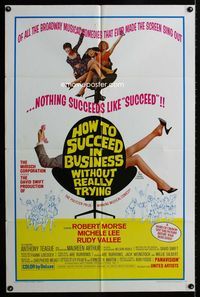 2r418 HOW TO SUCCEED IN BUSINESS WITHOUT TRYING one-sheet movie poster '67 art by Frank Loesser!