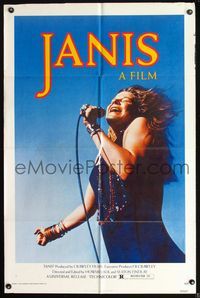 2r452 JANIS 1sheet '75 great image of Joplin singing into microphone by Jim Marshall, rock & roll!
