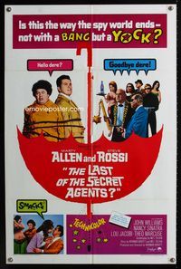 2r499 LAST OF THE SECRET AGENTS one-sheet movie poster '66 spy spoof, wacky image of villains!