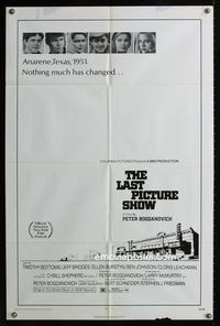2r500 LAST PICTURE SHOW one-sheet '71 Peter Bogdanovich, Jeff Bridges, Ellen Burstyn, Tim Bottoms