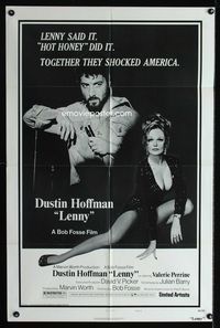 2r518 LENNY style B one-sheet poster '74 Dustin Hoffman as Lenny Bruce, Valerie Perrine, Bob Fosse