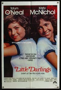 2r541 LITTLE DARLINGS one-sheet movie poster '80 cute image of Tatum O'Neal & Kristy McNichol