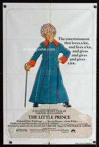 2r546 LITTLE PRINCE one-sheet '74 Richard Amsel art of classic Antoine de Saint-Exupery character!