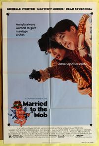 2r600 MARRIED TO THE MOB one-sheet poster '88 great image of Michelle Pfeiffer & Matthew Modine!