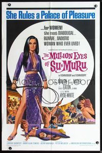 2r613 MILLION EYES OF SU-MURU one-sheet poster '67 sexy Shirley Eaton rules a palace of pleasure!