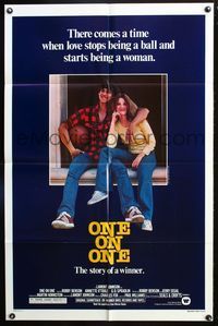 2r652 ONE ON ONE one-sheet movie poster '77 Robby Benson holding basketball and Annette O'Toole!