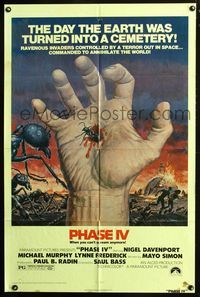 2r675 PHASE IV 1sheet '74 great art of ant crawling out of hand by Gil Cohen, directed by Saul Bass!