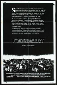 2r686 POLTERGEIST int'l one-sheet poster '82 Tobe Hooper horror classic, the first real ghost story!