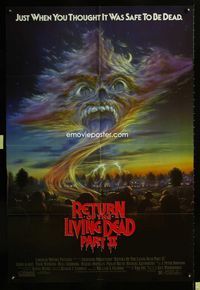 2r720 RETURN OF THE LIVING DEAD 2 one-sheet '88 close encounters of the creepy kind, cool art!