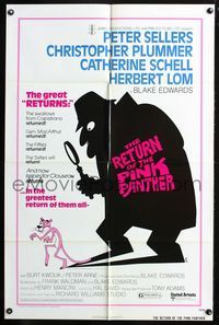 2r721 RETURN OF THE PINK PANTHER 1sh '75 Peter Sellers as Inspector Jacques Clouseau, art by R.W.!