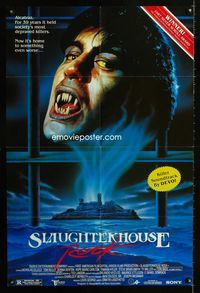 2r803 SLAUGHTERHOUSE ROCK one-sheet poster '88 Alcatraz horror, creepy giant vampire head image!