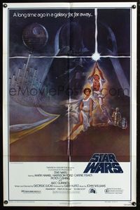 2r827 STAR WARS style A 1sh '77 George Lucas classic sci-fi epic, great art by Tom Jung!