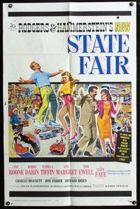2r828 STATE FAIR one-sheet movie poster '62 Alice Faye, Pat Boone, Rodgers & Hammerstein musical!