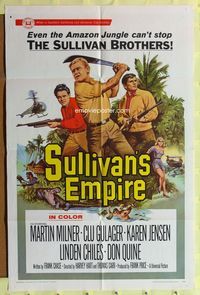 2r839 SULLIVAN'S EMPIRE one-sheet movie poster '67 in the South American Amazon Jungle!
