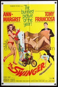 2r846 SWINGER 1sheet '66 super sexy Ann-Margret, Tony Franciosa, the bunniest picture of the year!