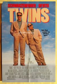 2r908 TWINS DS one-sheet movie poster '88 Arnold Schwarzenegger & Danny DeVito are unlikely twins!