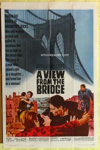 2r931 VIEW FROM THE BRIDGE 1sh '62 Raf Vallone, Arthur Miller's towering drama of love & obsession!